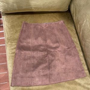 Aritzia - Babaton - faux suede brown mini skirt